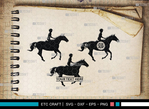 Horse Jumping Monogram, Horse Jumping Silhouette, Horse Jumping SVG, Horse Svg, Running Horse Svg, Equestrian Sports Svg, SB00280 SVG ETC Craft 
