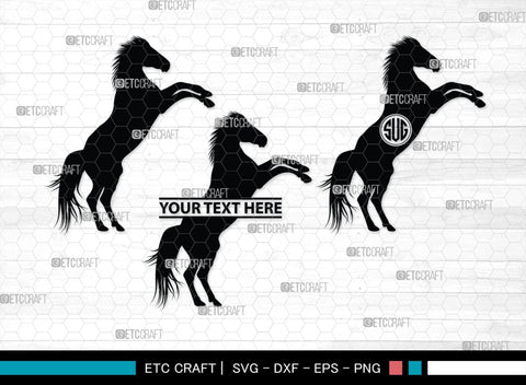 Horse Jumping Monogram, Horse Jumping Silhouette, Horse Jumping SVG, Horse Svg, Running Horse Svg, Equestrian Sports Svg, SB00280 SVG ETC Craft 