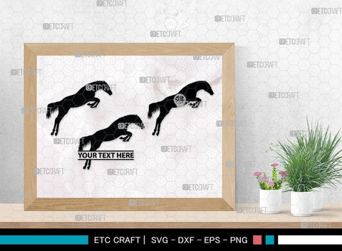 Horse Jumping Monogram, Horse Jumping Silhouette, Horse Jumping SVG, Horse Svg, Running Horse Svg, Equestrian Sports Svg, SB00280 SVG ETC Craft 