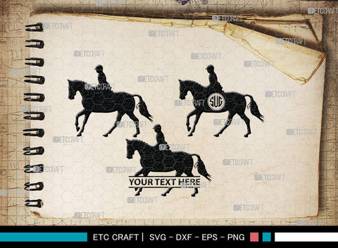 Horse Jumping Monogram, Horse Jumping Silhouette, Horse Jumping SVG, Horse Svg, Running Horse Svg, Equestrian Sports Svg, SB00280 SVG ETC Craft 