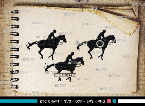 Horse Jumping Monogram, Horse Jumping Silhouette, Horse Jumping SVG, Horse Svg, Running Horse Svg, Equestrian Sports Svg, SB00280 SVG ETC Craft 