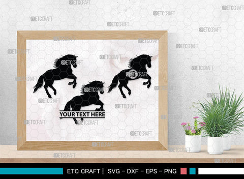 Horse Jumping Monogram, Horse Jumping Silhouette, Horse Jumping SVG, Horse Svg, Running Horse Svg, Equestrian Sports Svg, SB00280 SVG ETC Craft 