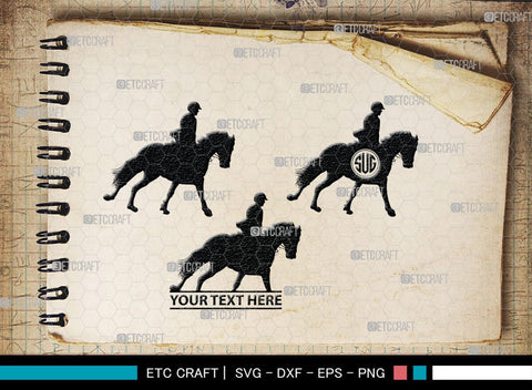 Horse Jumping Monogram, Horse Jumping Silhouette, Horse Jumping SVG, Horse Svg, Running Horse Svg, Equestrian Sports Svg, SB00280 SVG ETC Craft 