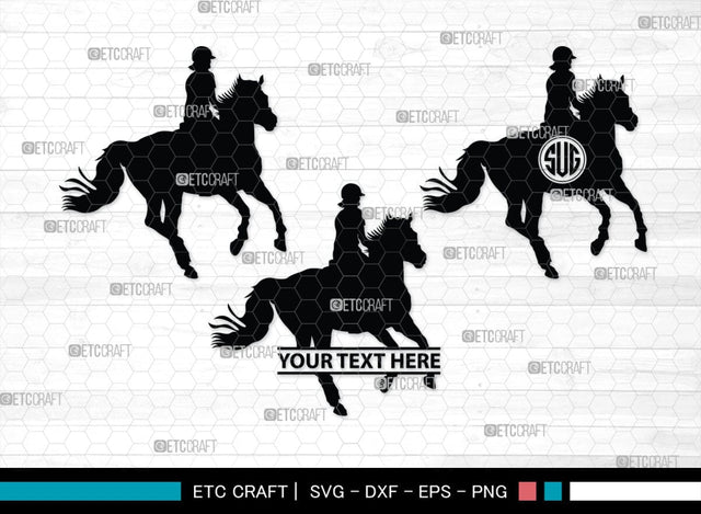 Horse Jumping Monogram, Horse Jumping Silhouette, Horse Jumping SVG, Horse Svg, Running Horse Svg, Equestrian Sports Svg, SB00280 SVG ETC Craft 