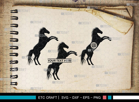 Horse Jumping Monogram, Horse Jumping Silhouette, Horse Jumping SVG, Horse Svg, Running Horse Svg, Equestrian Sports Svg, SB00280 SVG ETC Craft 