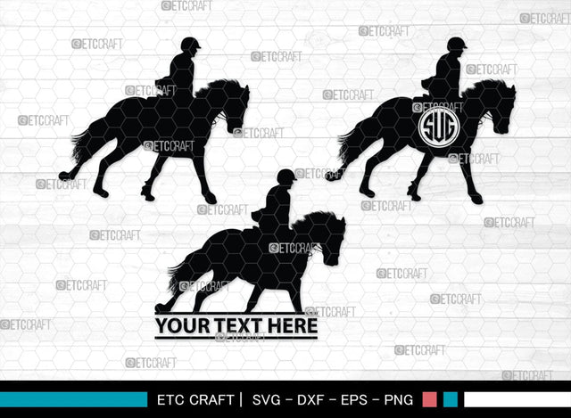 Horse Jumping Monogram, Horse Jumping Silhouette, Horse Jumping SVG, Horse Svg, Running Horse Svg, Equestrian Sports Svg, SB00280 SVG ETC Craft 