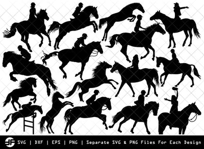 Horse Jumping SVG | Animal | Silhouette Bundle | Cut File SVG ETC Craft 
