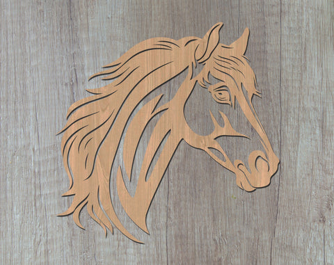 Horse Laser SVG Cut File, Horse Glowforge File, Horse Head DXF, Horse Wall Art SVG SVG HappyDesignStudio 