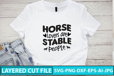 Horse Lovers Are Stable People SVG Cut File SVG Syaman 