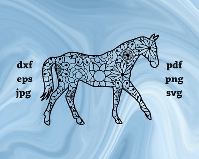 Horse Mandala SVG Cut File SVG Northern Light SVG 