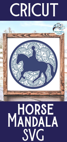 Horse Mandala SVG SVG Wispy Willow Designs 