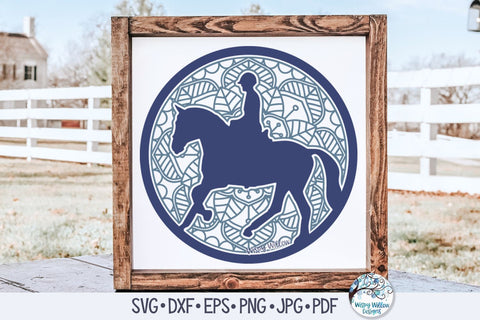 Horse Mandala SVG SVG Wispy Willow Designs 