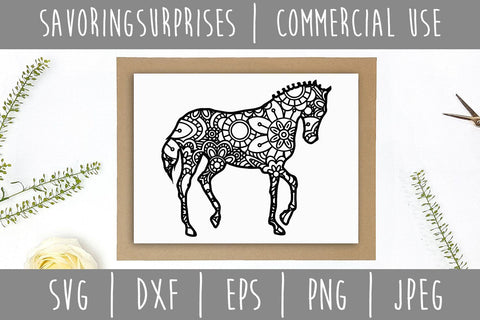 Horse Mandala Zentangle SVG SVG SavoringSurprises 
