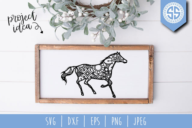 Horse Mandala Zentangle SVG SVG SavoringSurprises 