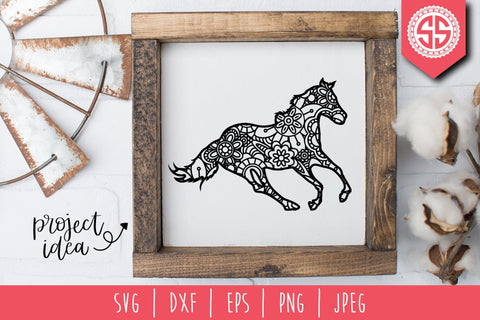 Horse Mandala Zentangle SVG SVG SavoringSurprises 