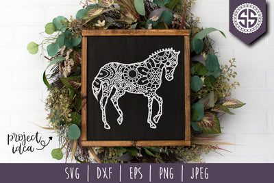 Horse Mandala Zentangle SVG SVG SavoringSurprises 