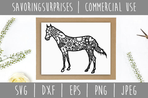 Horse Mandala Zentangle SVG SVG SavoringSurprises 