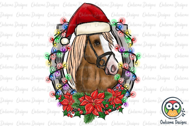 Horse Merry Christmas PNG Sublimation Sublimation Owlsome.Designs 