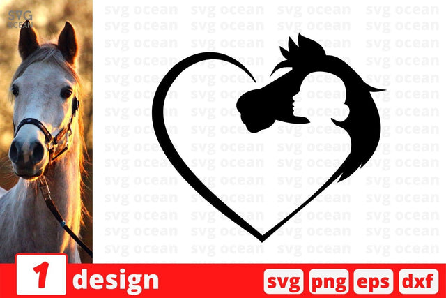 Horse Monogram 2 SVG Cut File SVG SvgOcean 