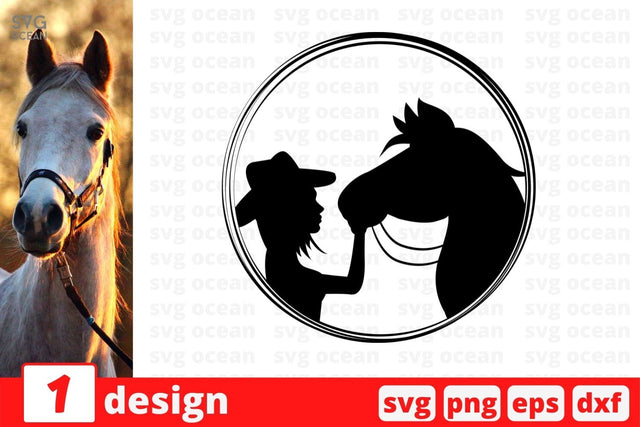 Horse Monogram 3 SVG Cut File SVG SvgOcean 