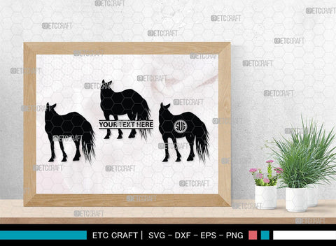 Horse Monogram, Horse Silhouette, Horse SVG, Horse Racing Svg, Horse Riding Svg, Horse Rider Svg, SB00279 SVG ETC Craft 