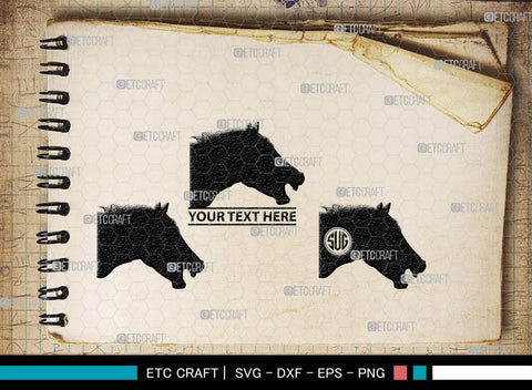 Horse Monogram, Horse Silhouette, Horse SVG, Horse Racing Svg, Horse Riding Svg, Horse Rider Svg, SB00279 SVG ETC Craft 