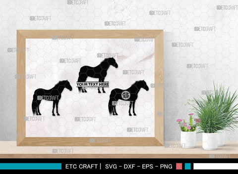 Horse Monogram, Horse Silhouette, Horse SVG, Horse Racing Svg, Horse Riding Svg, Horse Rider Svg, SB00279 SVG ETC Craft 