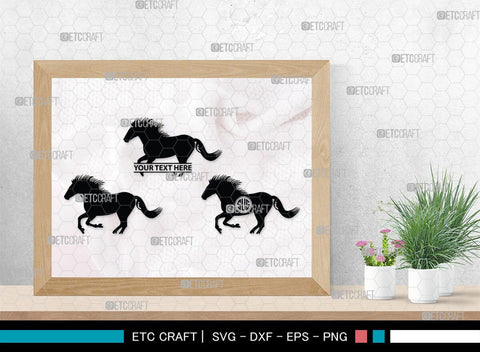 Horse Monogram, Horse Silhouette, Horse SVG, Horse Racing Svg, Horse Riding Svg, Horse Rider Svg, SB00279 SVG ETC Craft 