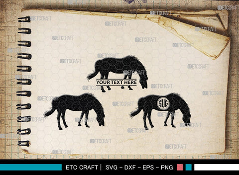 Horse Monogram, Horse Silhouette, Horse SVG, Horse Racing Svg, Horse Riding Svg, Horse Rider Svg, SB00279 SVG ETC Craft 