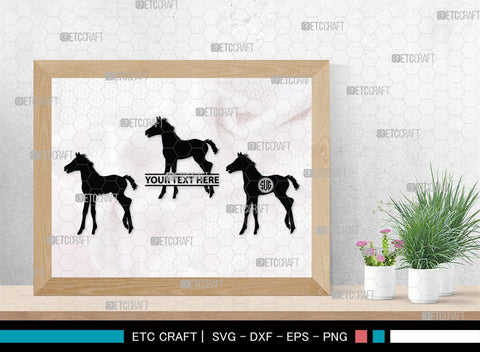 Horse Monogram, Horse Silhouette, Horse SVG, Horse Racing Svg, Horse Riding Svg, Horse Rider Svg, SB00279 SVG ETC Craft 