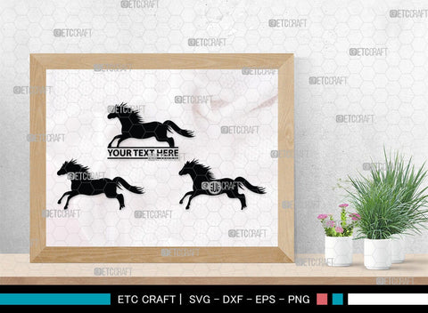 Horse Monogram, Horse Silhouette, Horse SVG, Horse Racing Svg, Horse Riding Svg, Horse Rider Svg, SB00279 SVG ETC Craft 