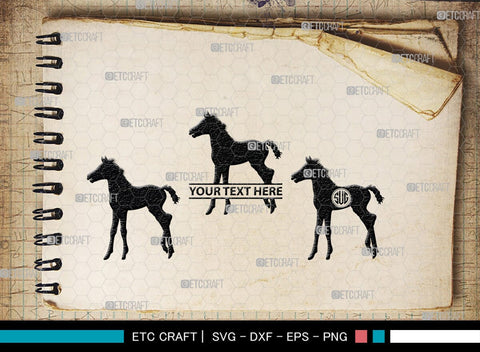 Horse Monogram, Horse Silhouette, Horse SVG, Horse Racing Svg, Horse Riding Svg, Horse Rider Svg, SB00279 SVG ETC Craft 