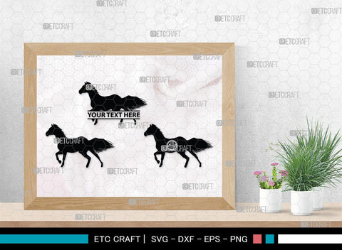 Horse Monogram, Horse Silhouette, Horse SVG, Horse Racing Svg, Horse Riding Svg, Horse Rider Svg, SB00279 SVG ETC Craft 