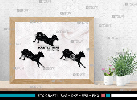 Horse Monogram, Horse Silhouette, Horse SVG, Horse Racing Svg, Horse Riding Svg, Horse Rider Svg, SB00279 SVG ETC Craft 