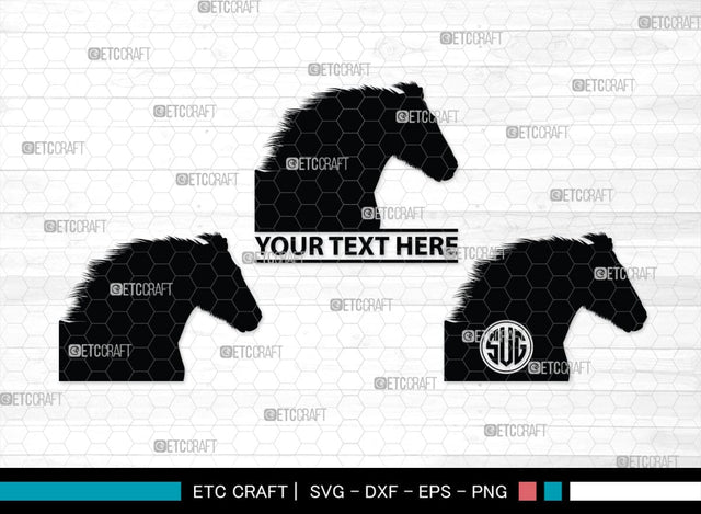Horse Monogram, Horse Silhouette, Horse SVG, Horse Racing Svg, Horse Riding Svg, Horse Rider Svg, SB00279 SVG ETC Craft 