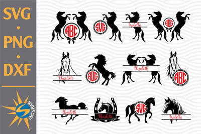 Horse Monogram SVG, PNG, DXF Digital Files Include SVG SVGStoreShop 