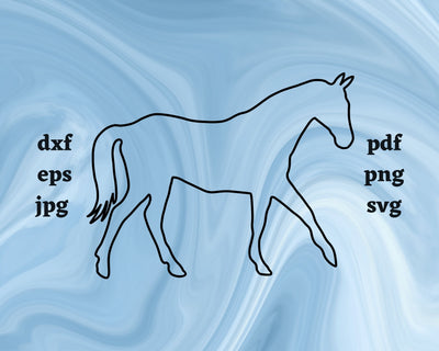 Horse Outline SVG Cut File SVG Northern Light SVG 