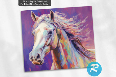 Horse Purple 20 oz / 30 oz Tumbler PNG Sublimation Regulrcrative 