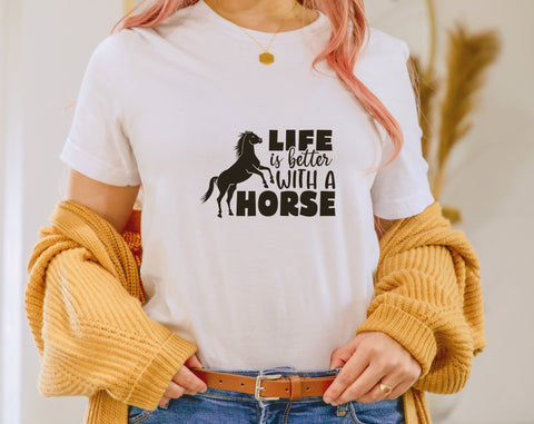 Horse Quotes SVG Bundle, 6 Designs, Life Is Better With A Horse SVG, Wild Hearts Can't Be Broken SVG, Easily Distracted By Horses SVG SVG HappyDesignStudio 