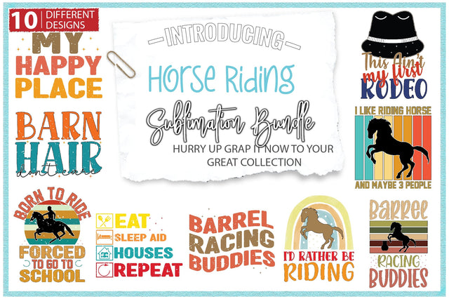 Horse Riding Sublimation Bundle Sublimation Creativeart88 