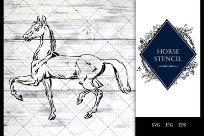 Horse Stencil Vector SVG SVG Loveleen Kaur 