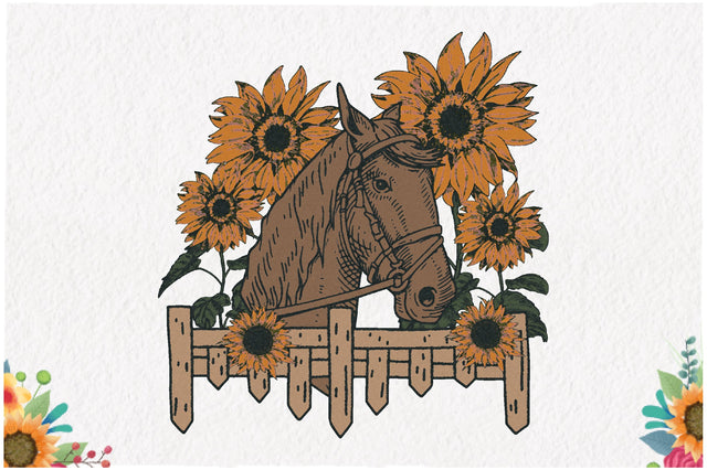 Horse Sunflower Sublimation Sublimation Jagonath Roy 