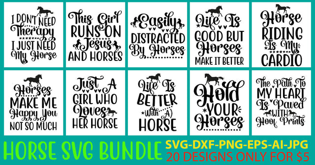 Horse Svg Bundle SVG Syaman 