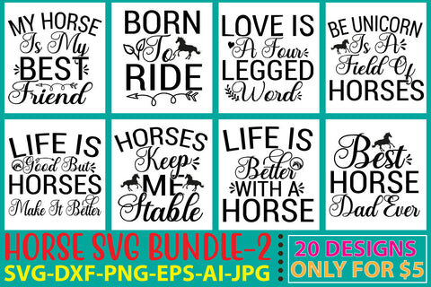 Horse Svg Bundle Vol. 2 SVG Syaman 