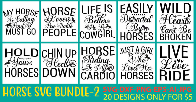Horse Svg Bundle Vol. 2 SVG Syaman 