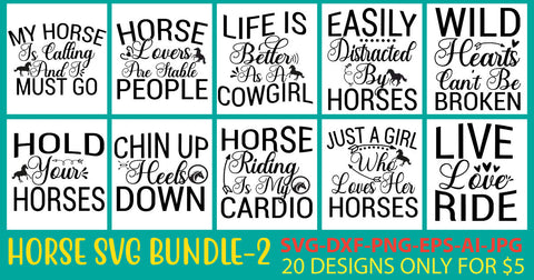 Horse Svg Bundle Vol. 2 SVG Syaman 
