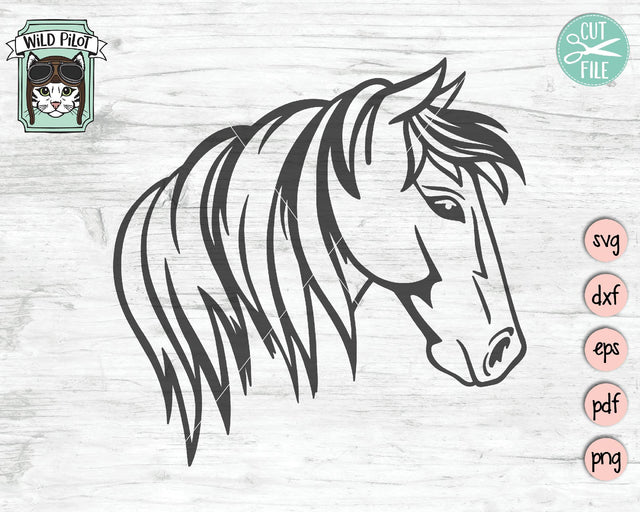 Horse SVG Cut File SVG Wild Pilot 