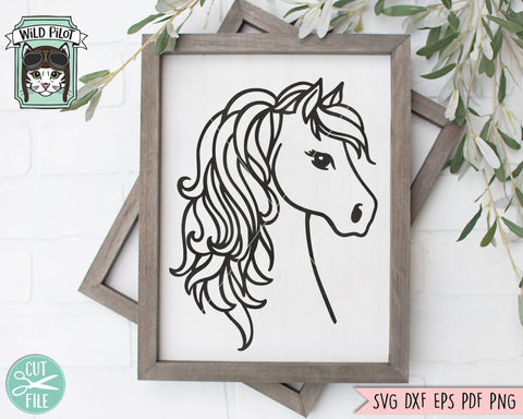 Horse SVG File, Horse Flowers SVG, Horse Cut File, Horse Clipart, Cute Horse Vector, Horse Floral SVG, Horse Flower Cut File, Equestrian SVG SVG Wild Pilot 