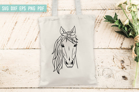 Horse SVG | Horse head SVG|Horse with bandana SVG SVG Irina Ostapenko 