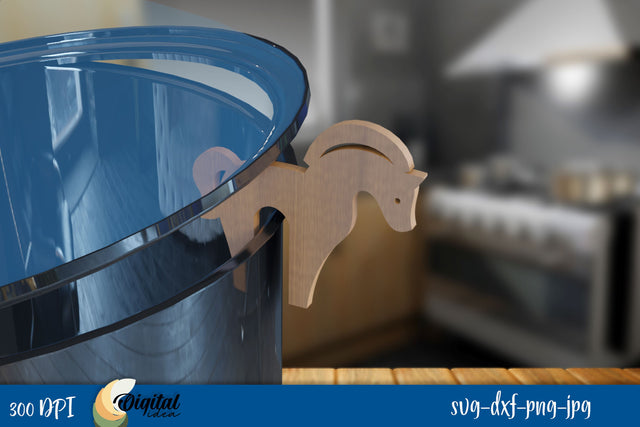 Horse SVG. Pot Prop Laser Cut Design. 3D Kitchen Laser Cut. SVG Evgenyia Guschina 